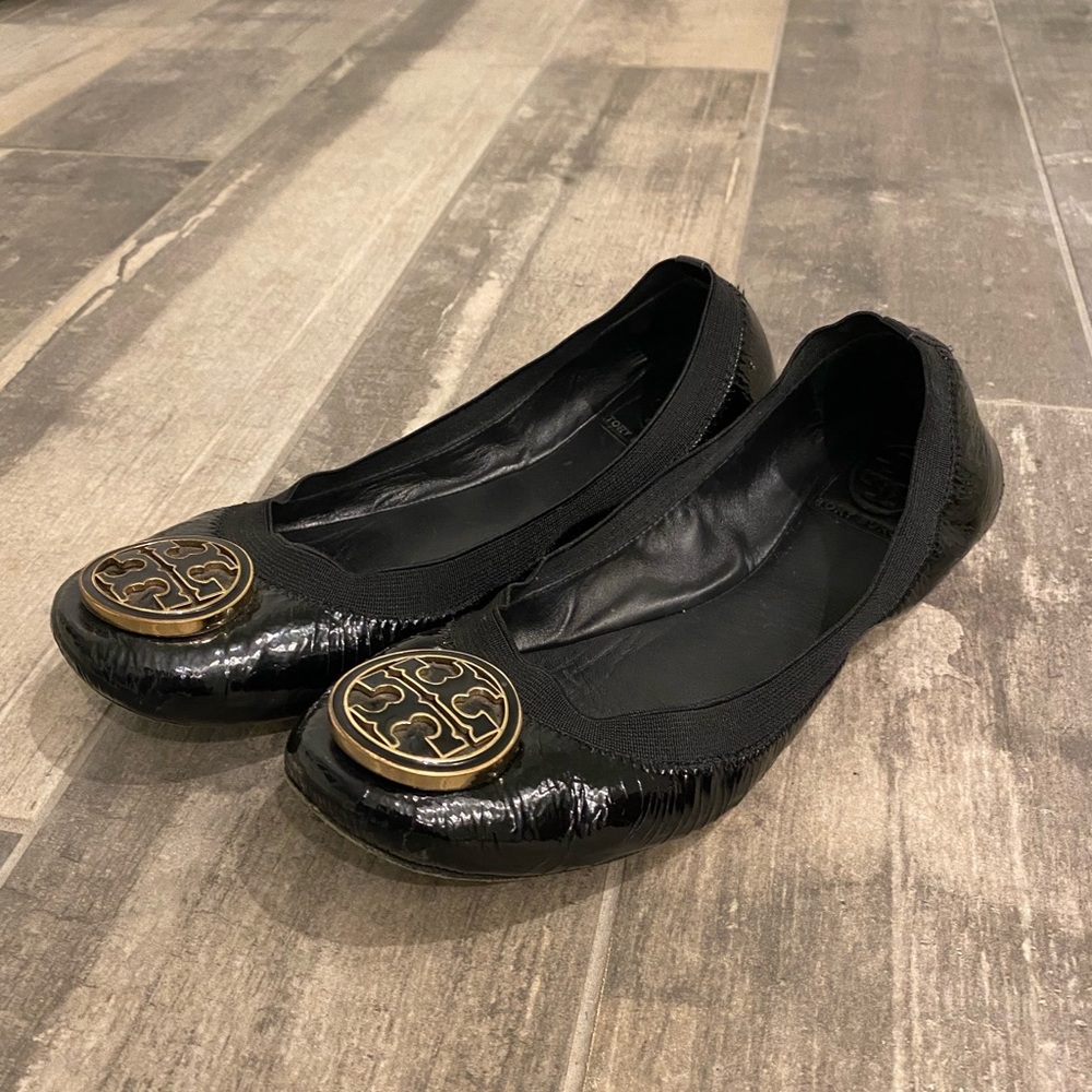 Tory Burch Black Ballet Flats